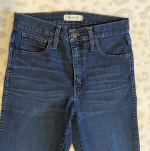 Madewell 10" High Rise Skinny Jeans 27 Dark Wash Stretch